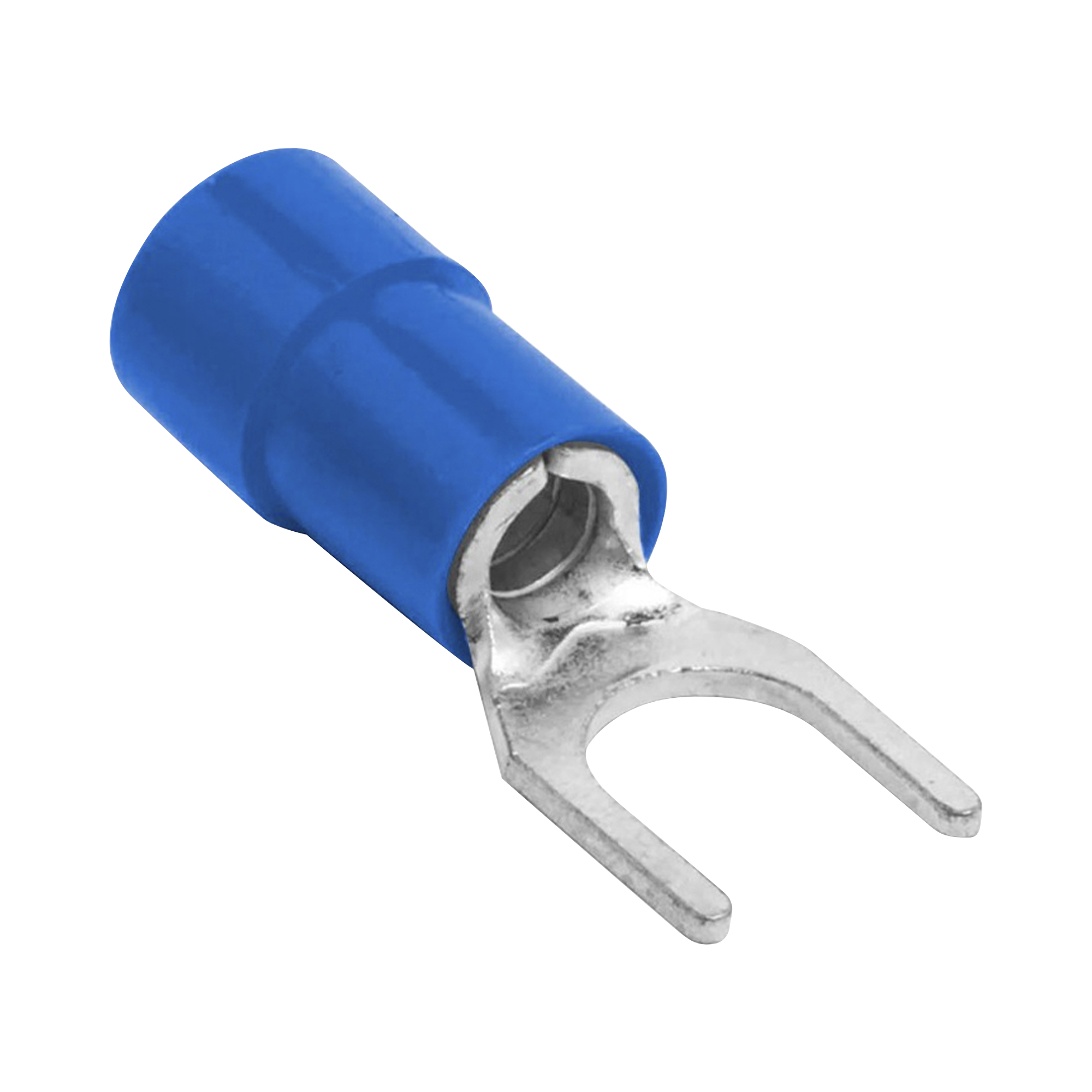 RB1157-100|Terminal tipo horquilla ( espada ) aislada / 16 - 14 AWG / Az??l / Paquete de 25 piezas.